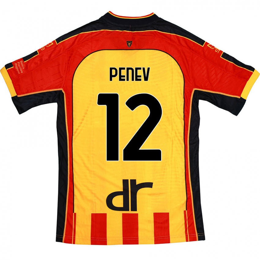 Kinder Plamen Penev #12 Gelb Rot Heimtrikot Trikot 2024/25 T-Shirt