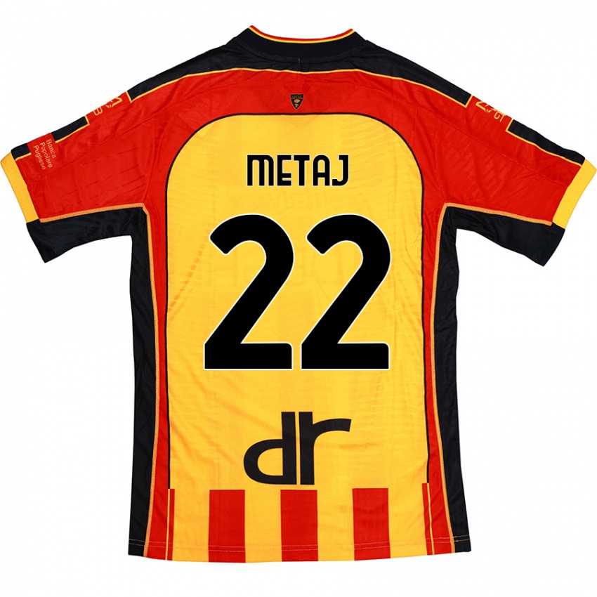 Kinder Dejvi Metaj #22 Gelb Rot Heimtrikot Trikot 2024/25 T-Shirt