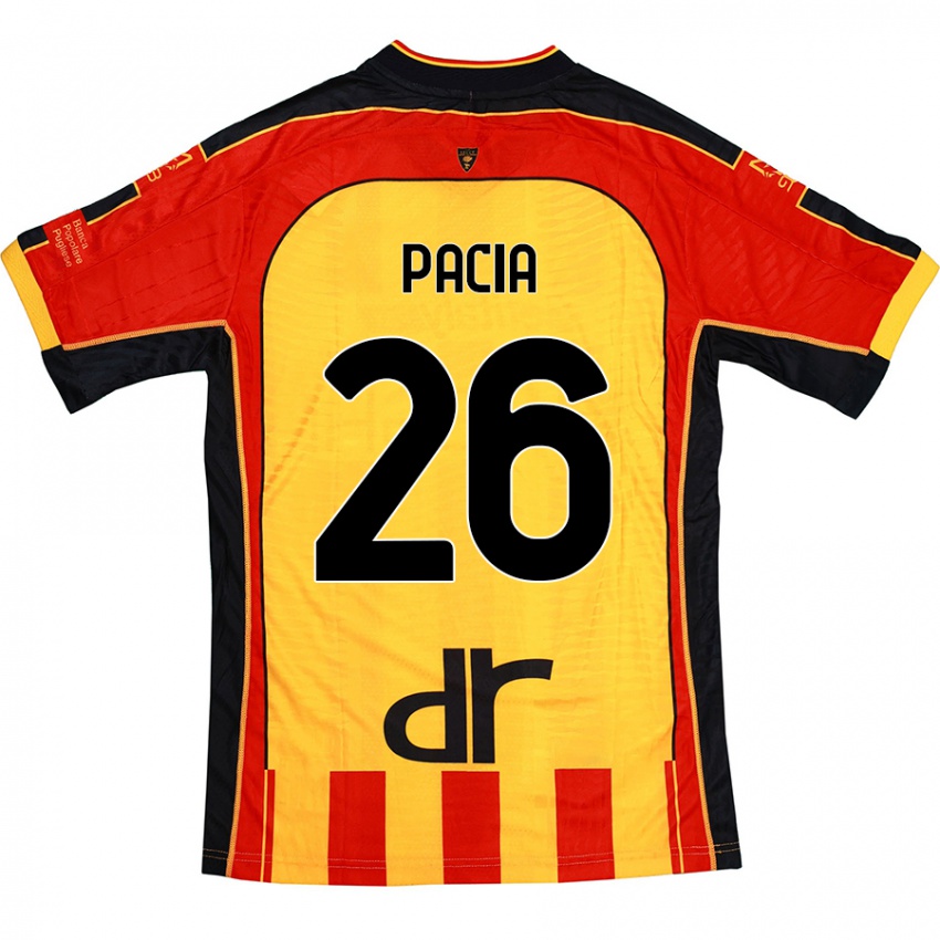 Kinder Fabiano Pacia #26 Gelb Rot Heimtrikot Trikot 2024/25 T-Shirt