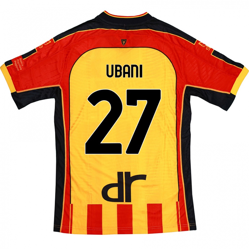 Kinder Marlon Ubani #27 Gelb Rot Heimtrikot Trikot 2024/25 T-Shirt