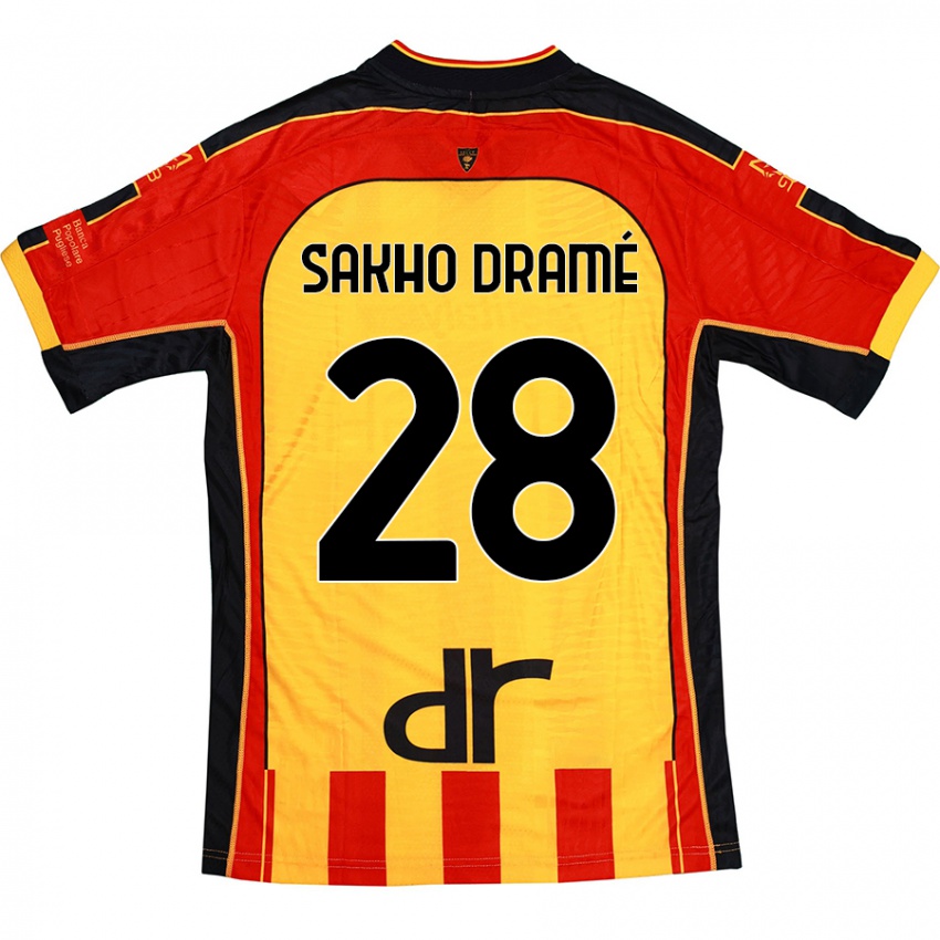 Kinder Samba Sakho Dramé #28 Gelb Rot Heimtrikot Trikot 2024/25 T-Shirt