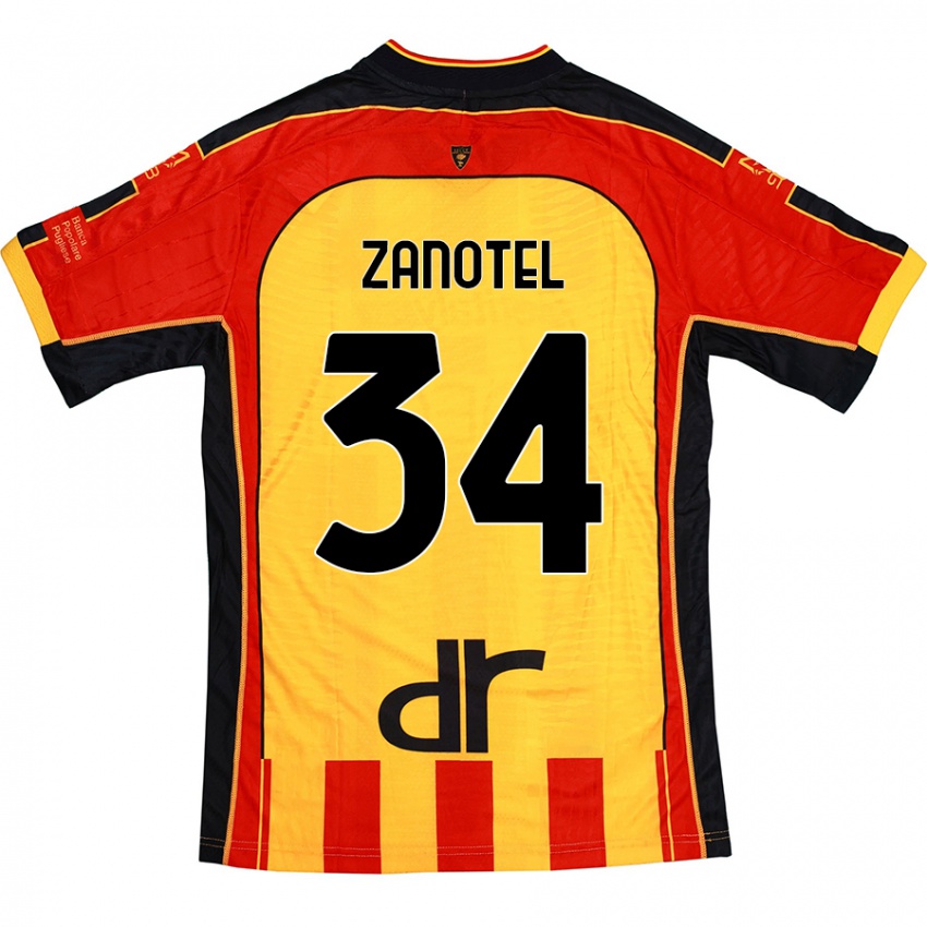 Kinder Giovanni Zanotel #34 Gelb Rot Heimtrikot Trikot 2024/25 T-Shirt