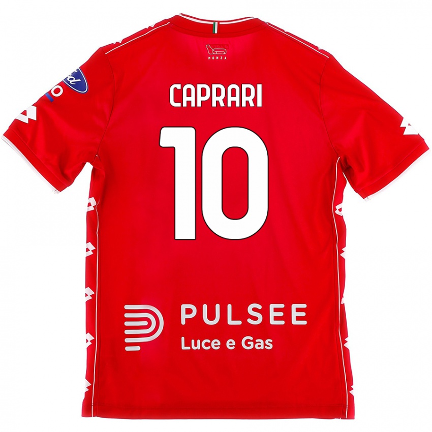 Kinder Gianluca Caprari #10 Rot Weiß Heimtrikot Trikot 2024/25 T-Shirt