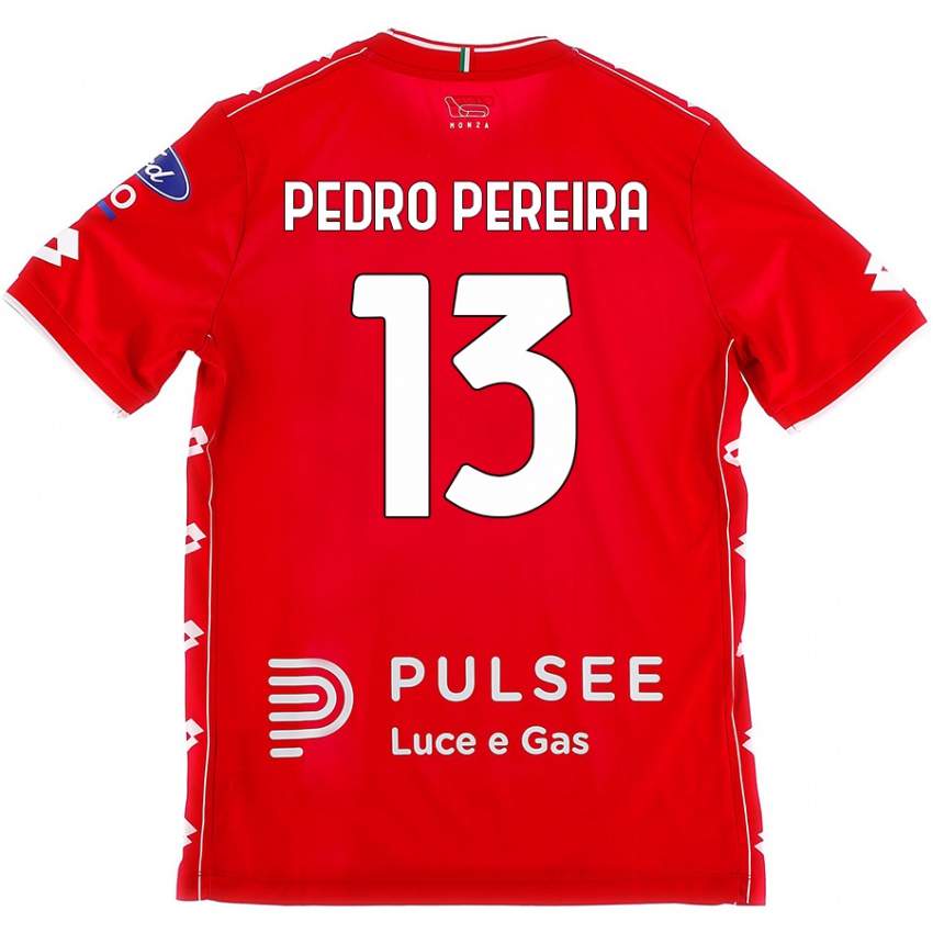 Kinder Pedro Pereira #13 Rot Weiß Heimtrikot Trikot 2024/25 T-Shirt