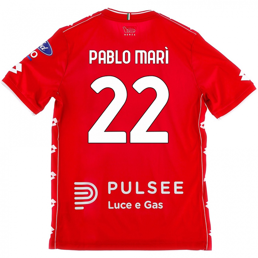 Kinder Pablo Marí #22 Rot Weiß Heimtrikot Trikot 2024/25 T-Shirt