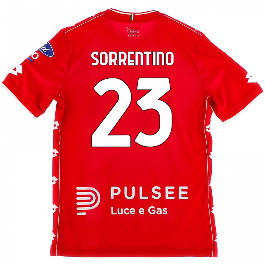 Kinder Alessandro Sorrentino #23 Rot Weiß Heimtrikot Trikot 2024/25 T-Shirt