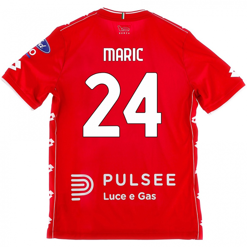 Kinder Mirko Maric #24 Rot Weiß Heimtrikot Trikot 2024/25 T-Shirt