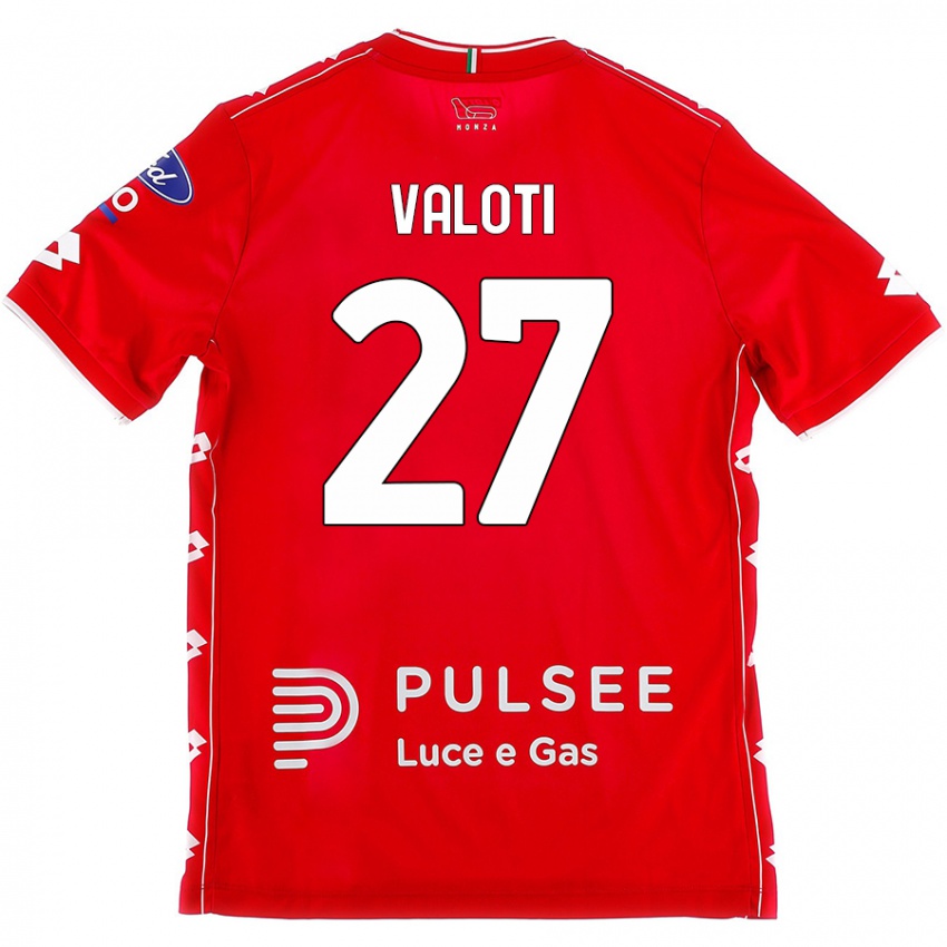 Kinder Mattia Valoti #27 Rot Weiß Heimtrikot Trikot 2024/25 T-Shirt