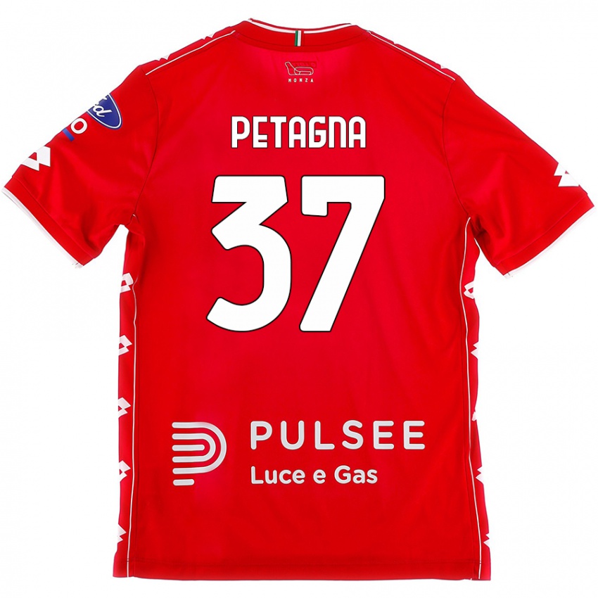 Kinder Andrea Petagna #37 Rot Weiß Heimtrikot Trikot 2024/25 T-Shirt