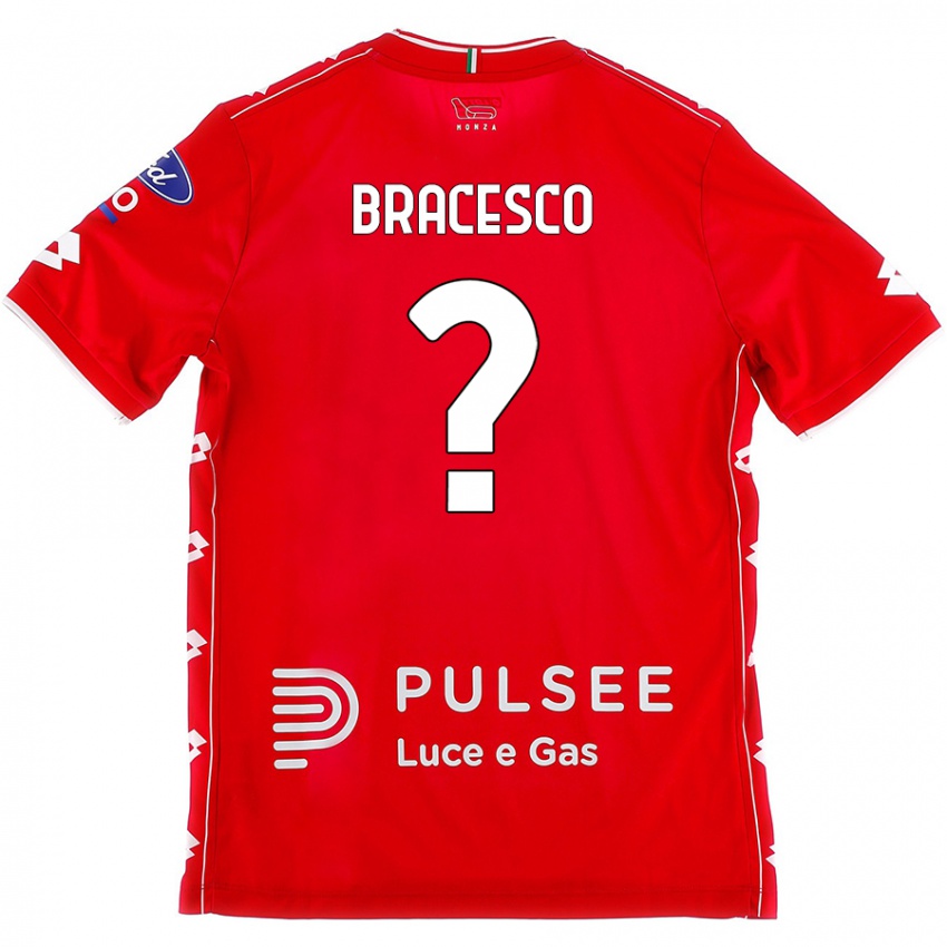 Kinder Riccardo Bracesco #0 Rot Weiß Heimtrikot Trikot 2024/25 T-Shirt