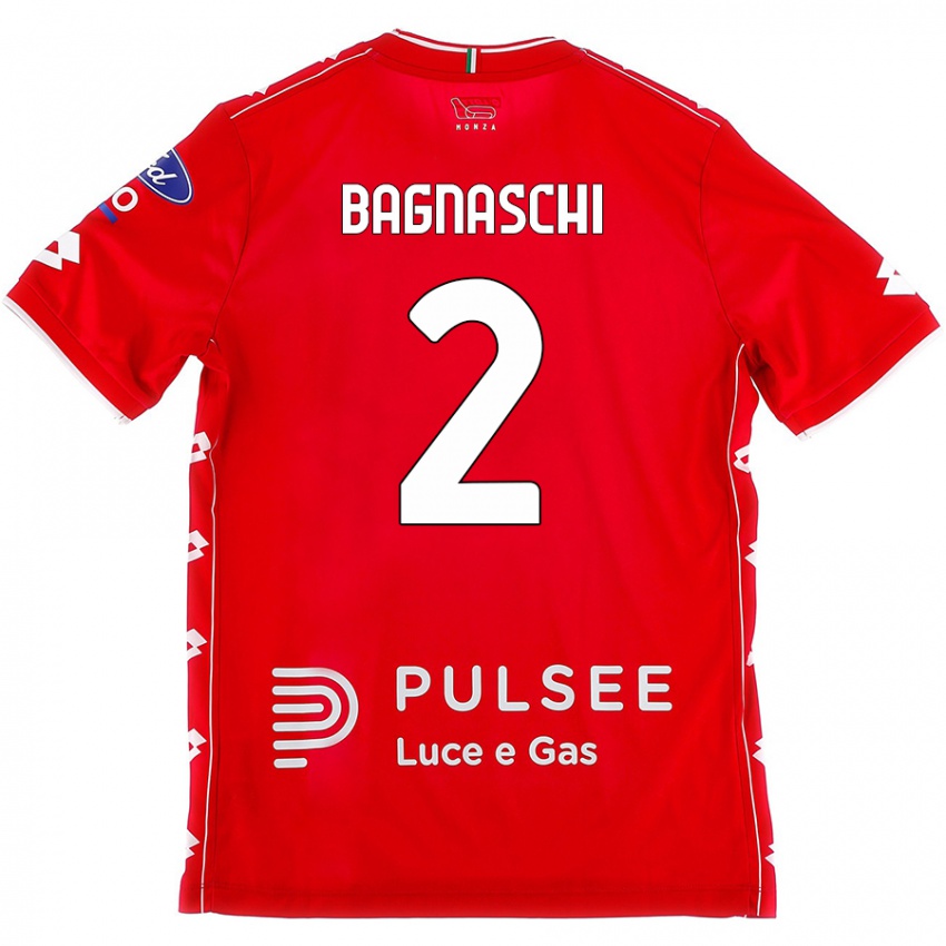 Kinder Alessandro Bagnaschi #2 Rot Weiß Heimtrikot Trikot 2024/25 T-Shirt