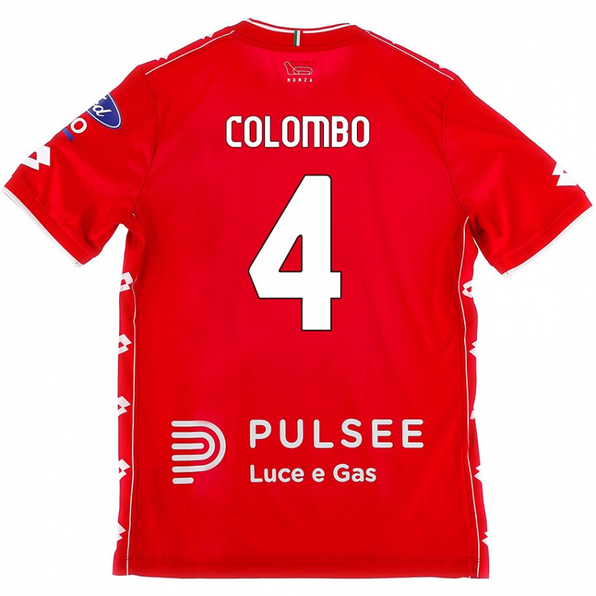 Kinder Leonardo Colombo #4 Rot Weiß Heimtrikot Trikot 2024/25 T-Shirt