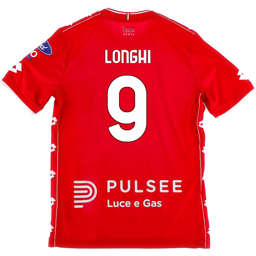 Kinder Jordan Longhi #9 Rot Weiß Heimtrikot Trikot 2024/25 T-Shirt