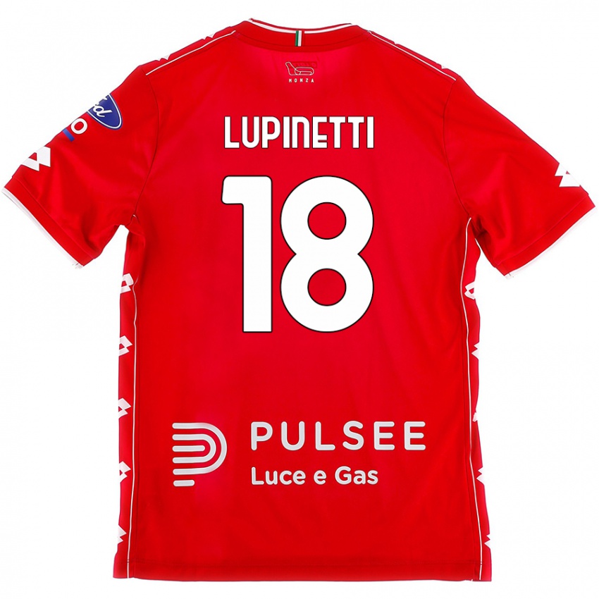 Kinder Tommaso Lupinetti #18 Rot Weiß Heimtrikot Trikot 2024/25 T-Shirt