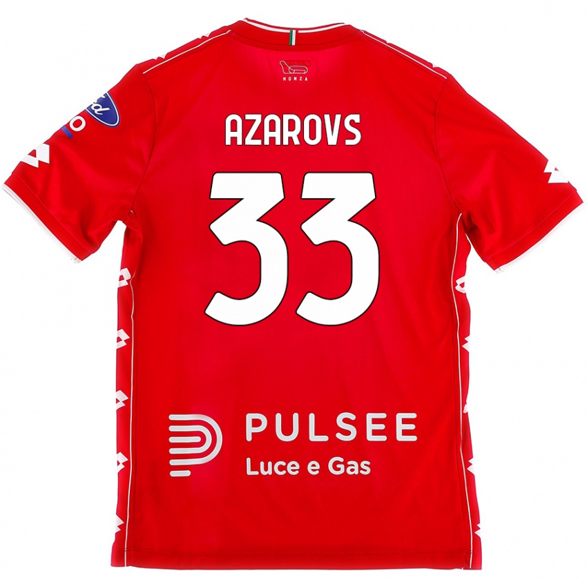 Kinder Timurs Azarovs #33 Rot Weiß Heimtrikot Trikot 2024/25 T-Shirt