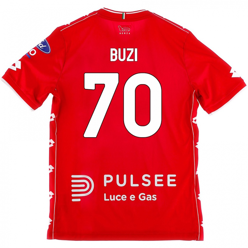 Kinder Luis Buzi #70 Rot Weiß Heimtrikot Trikot 2024/25 T-Shirt