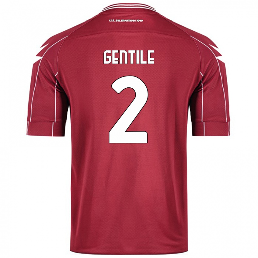 Kinder Davide Gentile #2 Burgundrot Heimtrikot Trikot 2024/25 T-Shirt