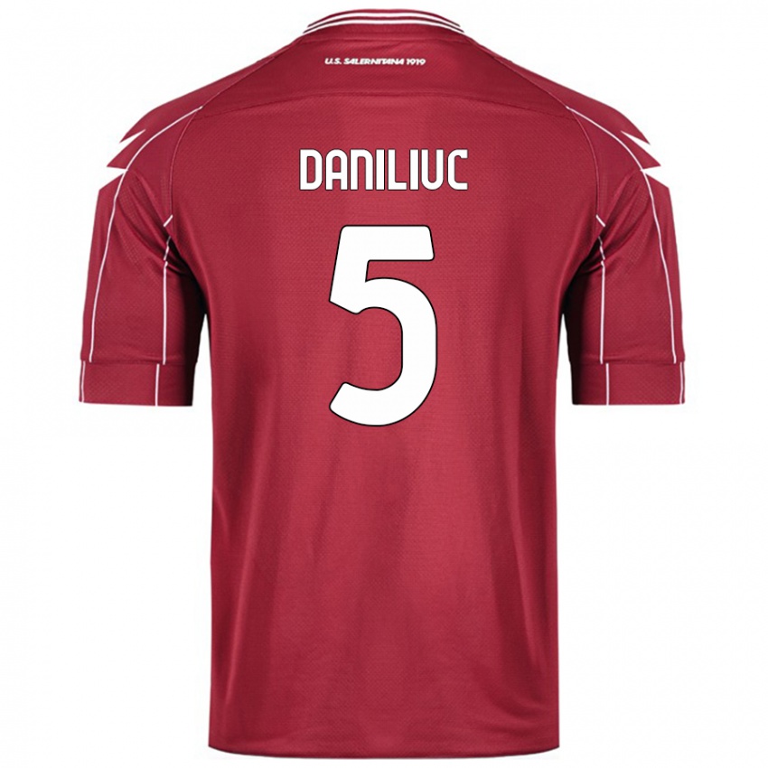 Kinder Flavius Daniliuc #5 Burgundrot Heimtrikot Trikot 2024/25 T-Shirt