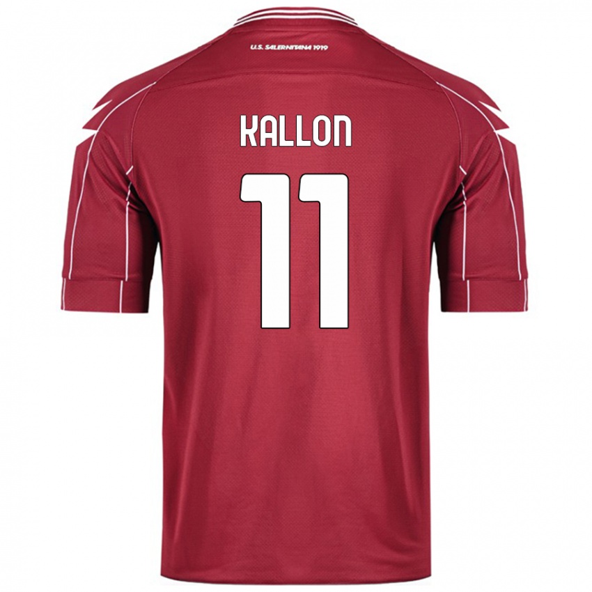 Kinder Yayah Kallon #11 Burgundrot Heimtrikot Trikot 2024/25 T-Shirt