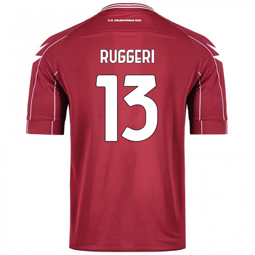 Kinder Fabio Ruggeri #13 Burgundrot Heimtrikot Trikot 2024/25 T-Shirt