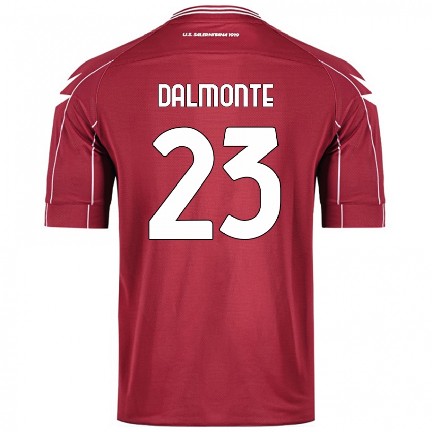 Kinder Nicola Dalmonte #23 Burgundrot Heimtrikot Trikot 2024/25 T-Shirt