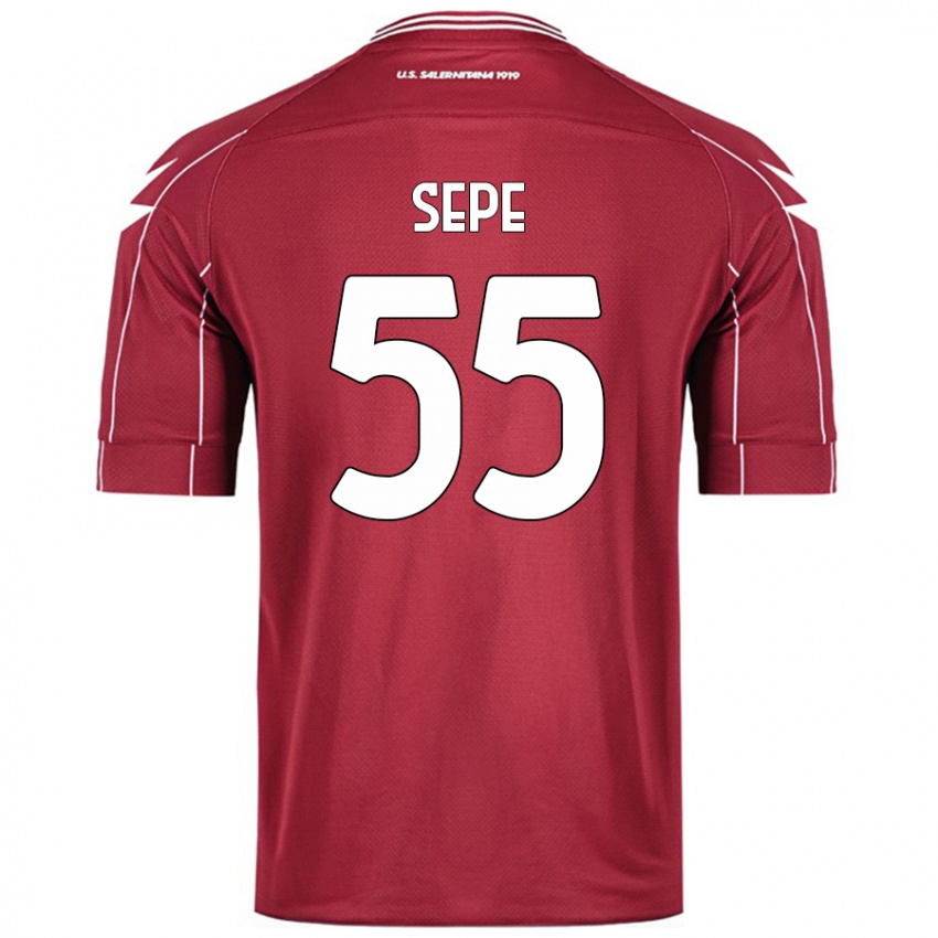 Kinder Luigi Sepe #55 Burgundrot Heimtrikot Trikot 2024/25 T-Shirt