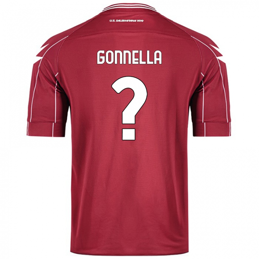 Kinder Andrea Gonnella #0 Burgundrot Heimtrikot Trikot 2024/25 T-Shirt