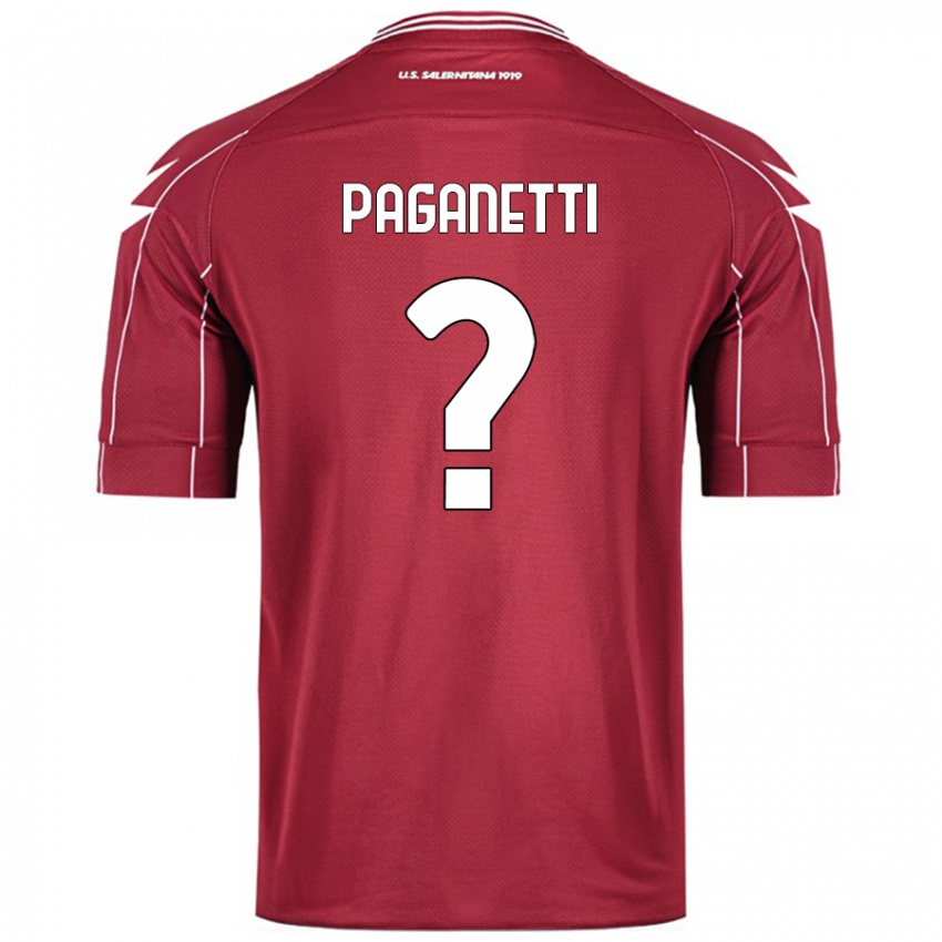 Kinder Giacomo Paganetti #0 Burgundrot Heimtrikot Trikot 2024/25 T-Shirt