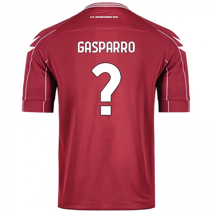 Kinder Roberto Gasparro #0 Burgundrot Heimtrikot Trikot 2024/25 T-Shirt