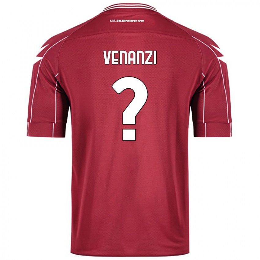 Kinder Francesco Venanzi #0 Burgundrot Heimtrikot Trikot 2024/25 T-Shirt