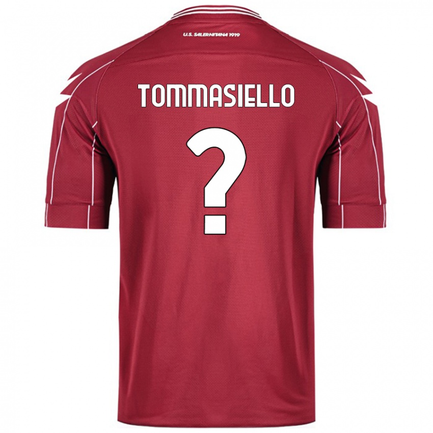 Kinder Francesco Tommasiello #0 Burgundrot Heimtrikot Trikot 2024/25 T-Shirt