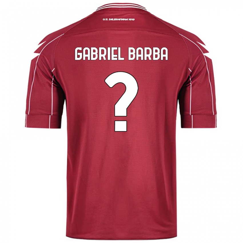 Kinder Luigi Gabriel Barba #0 Burgundrot Heimtrikot Trikot 2024/25 T-Shirt