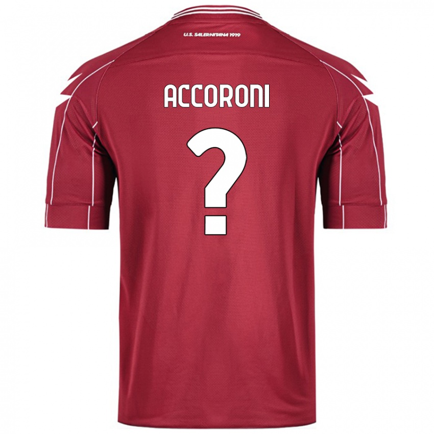 Kinder Nicolas Accoroni #0 Burgundrot Heimtrikot Trikot 2024/25 T-Shirt