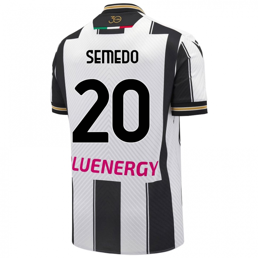 Kinder Vivaldo Semedo #20 Weiß Schwarz Heimtrikot Trikot 2024/25 T-Shirt