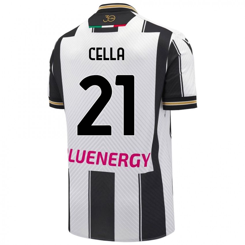 Kinder Leonardo Cella #21 Weiß Schwarz Heimtrikot Trikot 2024/25 T-Shirt