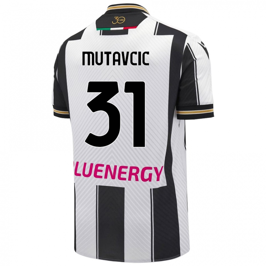 Kinder Jan Mutavcic #31 Weiß Schwarz Heimtrikot Trikot 2024/25 T-Shirt