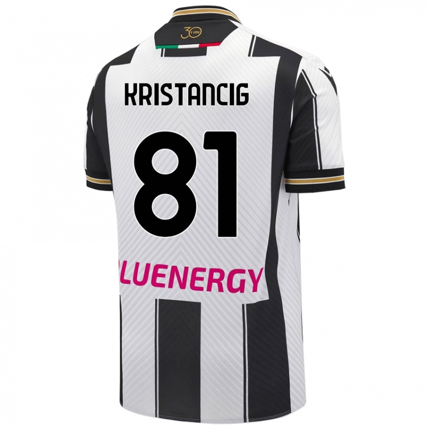 Kinder Luca Kristancig #81 Weiß Schwarz Heimtrikot Trikot 2024/25 T-Shirt