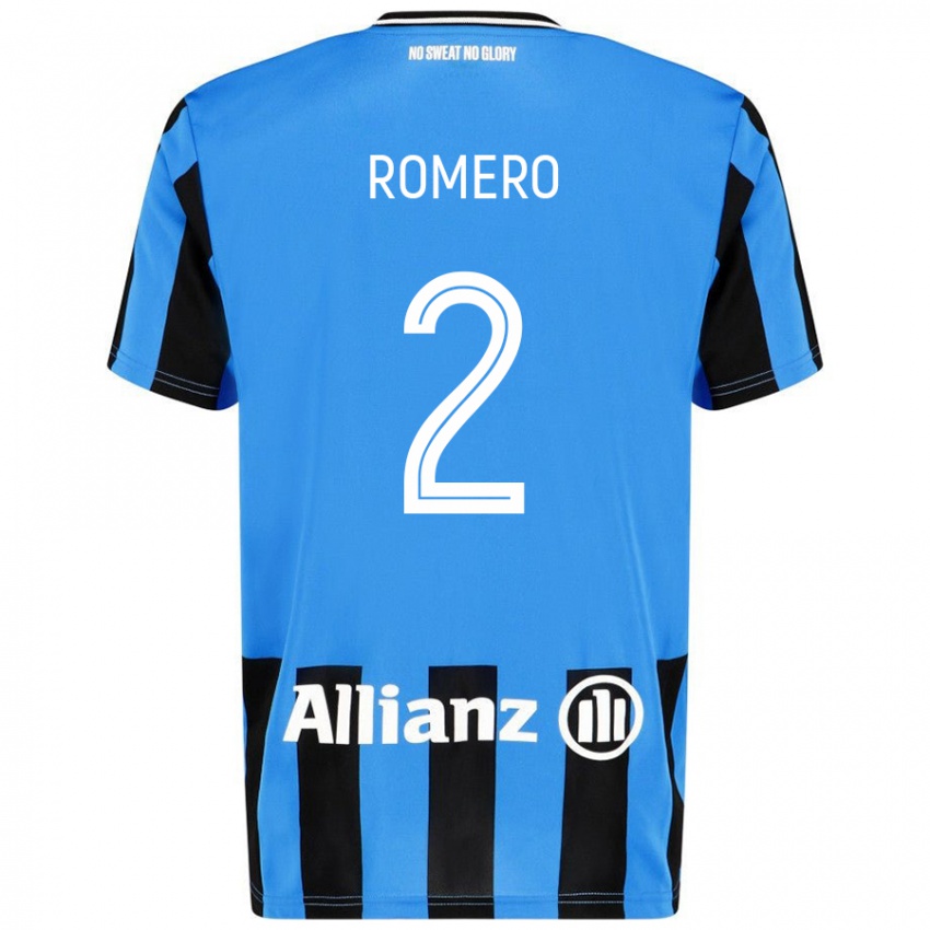 Kinder Zaid Romero #2 Himmelblau Schwarz Heimtrikot Trikot 2024/25 T-Shirt