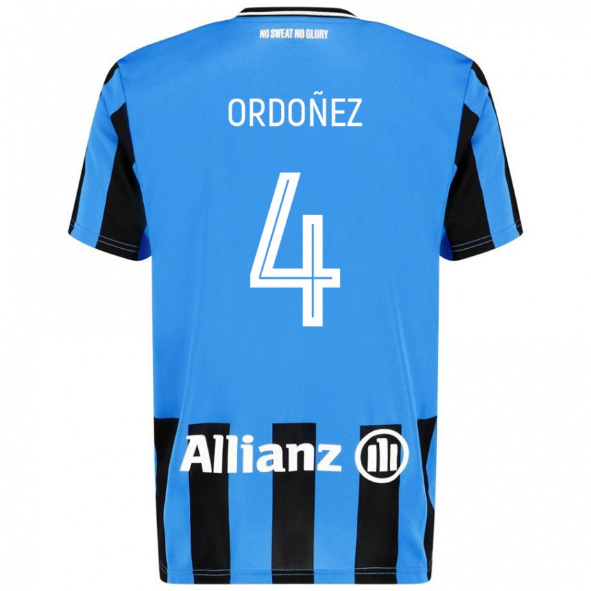 Kinder Joel Ordóñez #4 Himmelblau Schwarz Heimtrikot Trikot 2024/25 T-Shirt