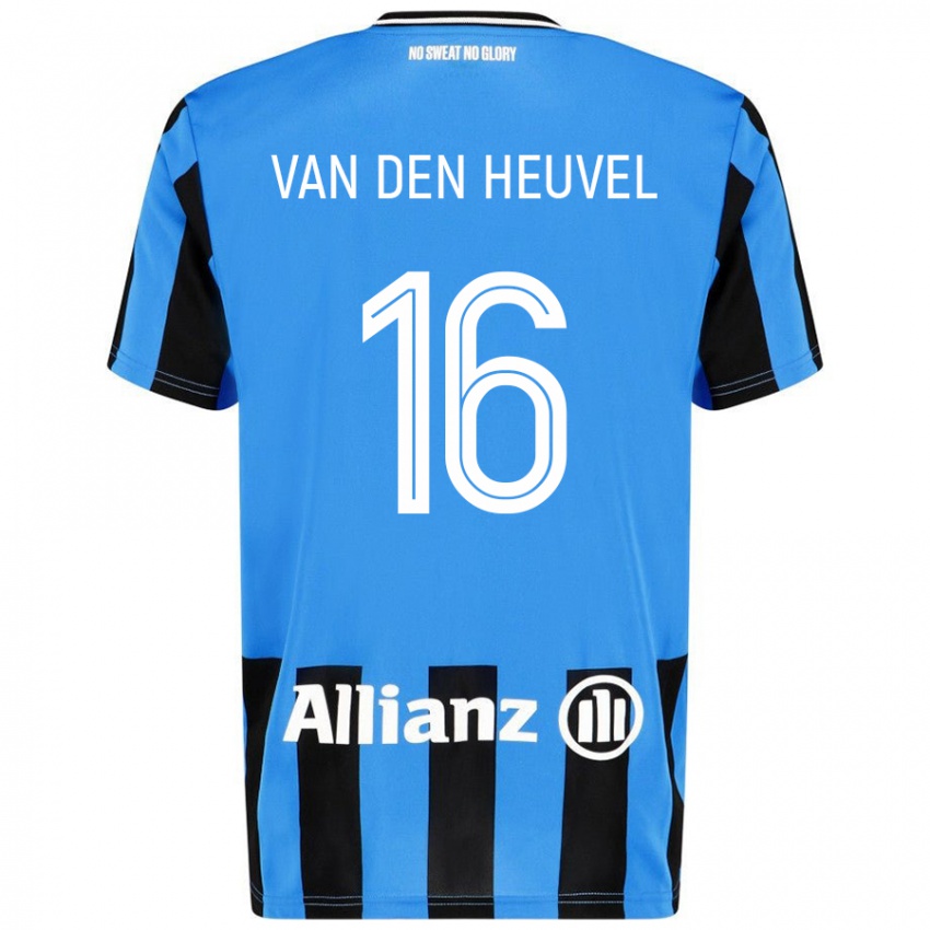 Kinder Dani Van Den Heuvel #16 Himmelblau Schwarz Heimtrikot Trikot 2024/25 T-Shirt