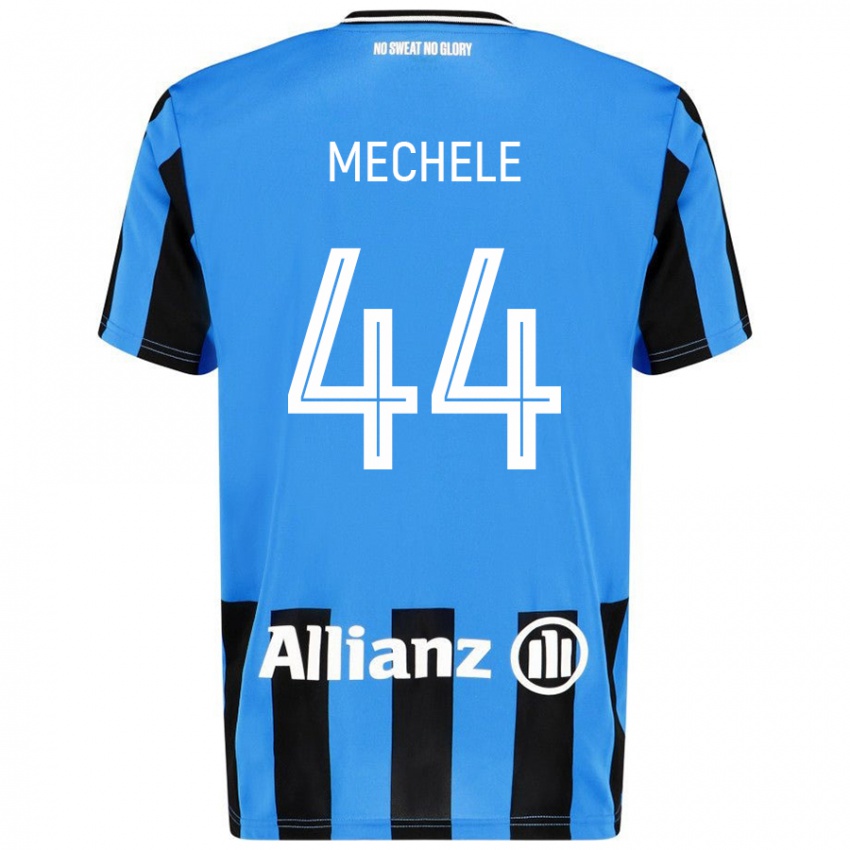 Kinder Brandon Mechele #44 Himmelblau Schwarz Heimtrikot Trikot 2024/25 T-Shirt