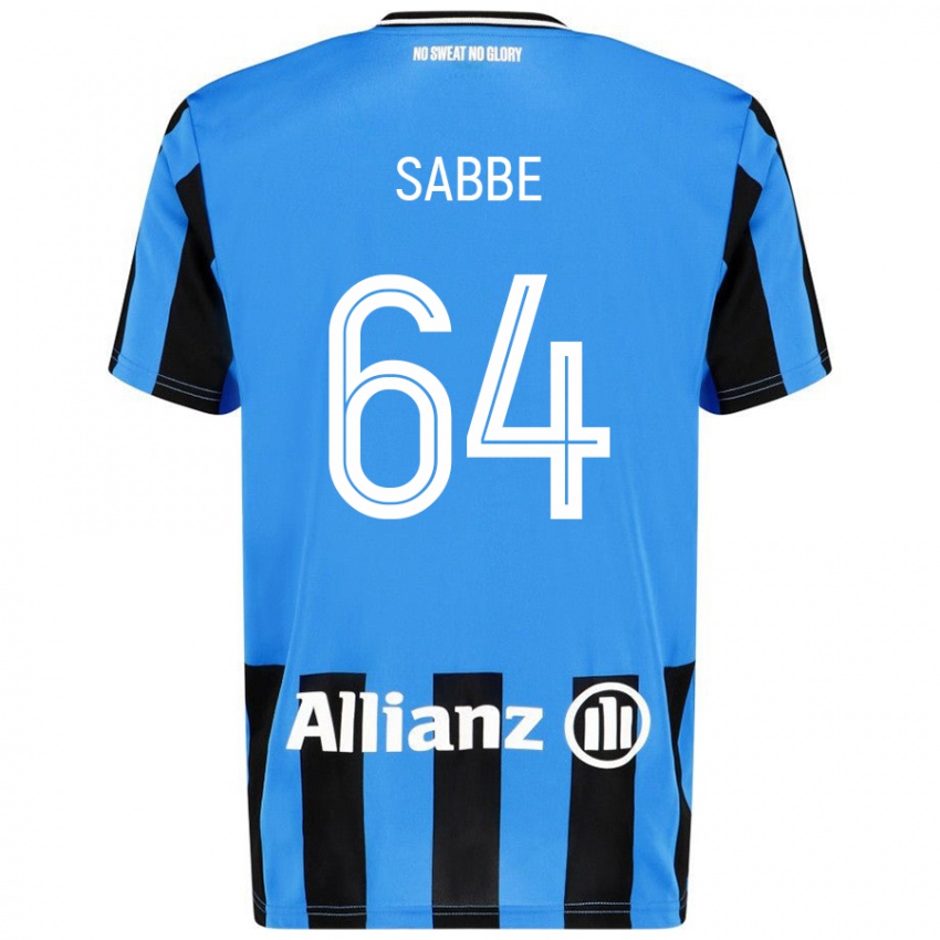 Kinder Kyriani Sabbe #64 Himmelblau Schwarz Heimtrikot Trikot 2024/25 T-Shirt