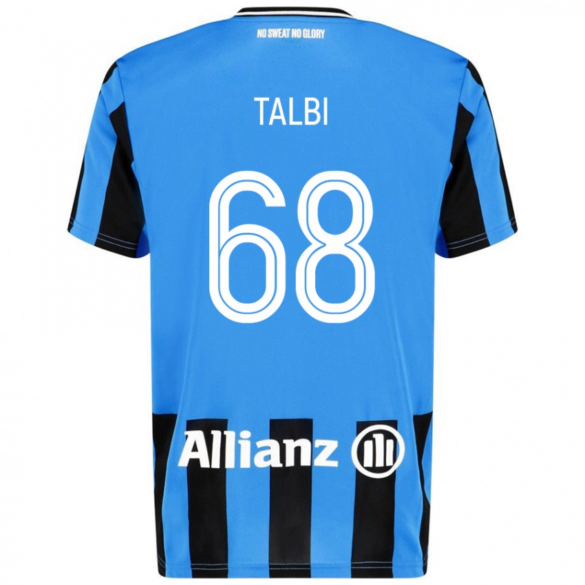 Kinder Chemsdine Talbi #68 Himmelblau Schwarz Heimtrikot Trikot 2024/25 T-Shirt