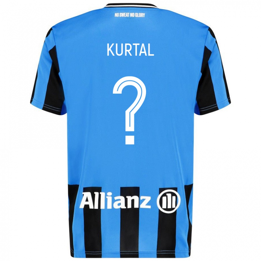 Kinder Utku Kurtal #0 Himmelblau Schwarz Heimtrikot Trikot 2024/25 T-Shirt