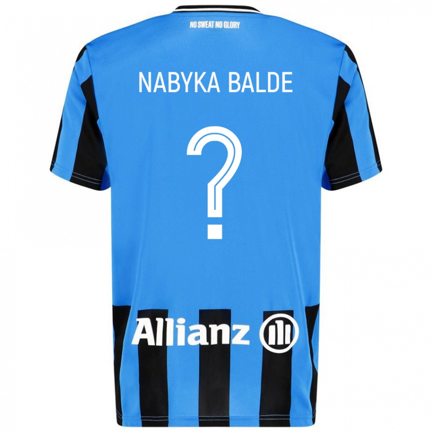 Kinder Mamadou Nabyka Balde #0 Himmelblau Schwarz Heimtrikot Trikot 2024/25 T-Shirt