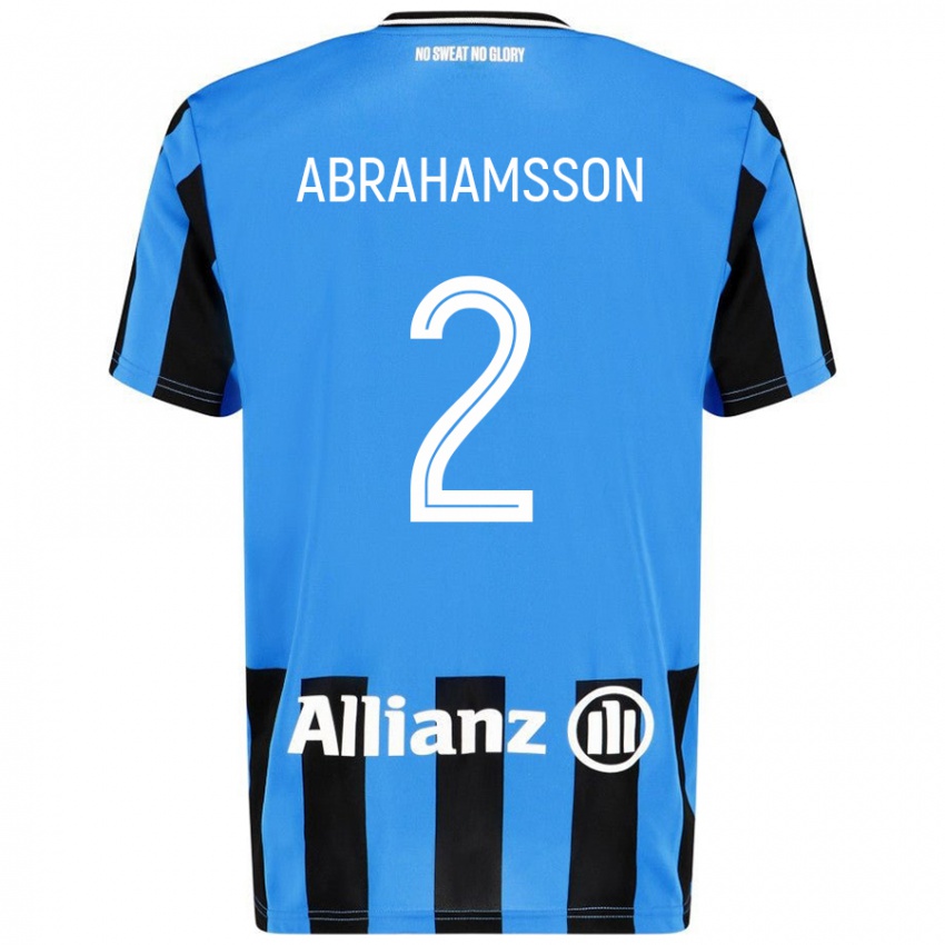 Kinder Sejde Abrahamsson #2 Himmelblau Schwarz Heimtrikot Trikot 2024/25 T-Shirt