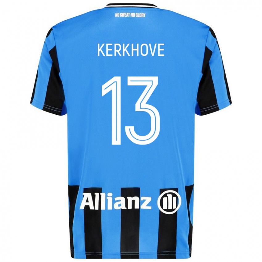 Kinder Angel Kerkhove #13 Himmelblau Schwarz Heimtrikot Trikot 2024/25 T-Shirt