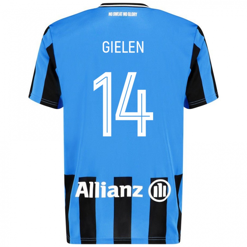 Kinder Sterre Gielen #14 Himmelblau Schwarz Heimtrikot Trikot 2024/25 T-Shirt