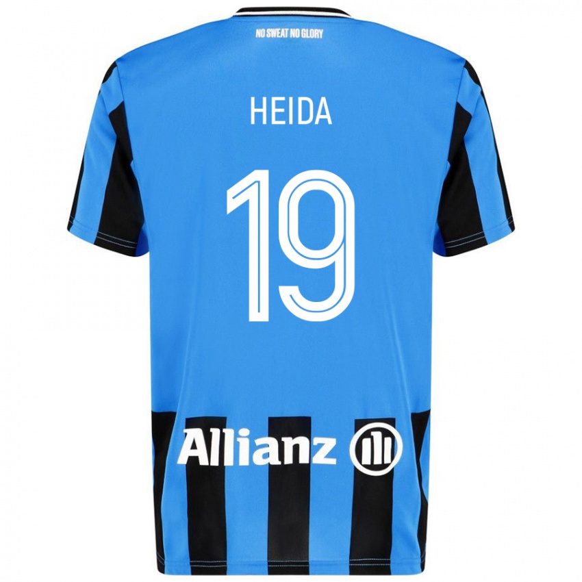 Kinder Jade Heida #19 Himmelblau Schwarz Heimtrikot Trikot 2024/25 T-Shirt