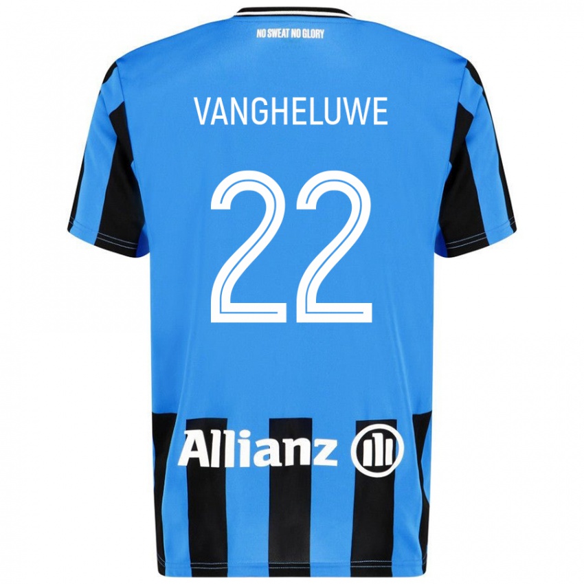 Kinder Jody Vangheluwe #22 Himmelblau Schwarz Heimtrikot Trikot 2024/25 T-Shirt